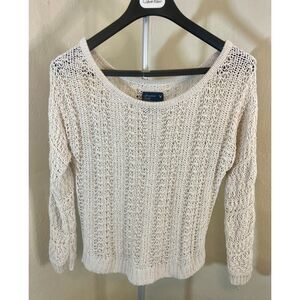 American Eagle crochet sweater open-knit pattern Size M